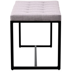 Tabouret de bar Laurel, tissu, gris chrom?