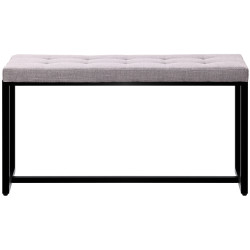 Tabouret de bar Laurel, tissu, gris chrom?