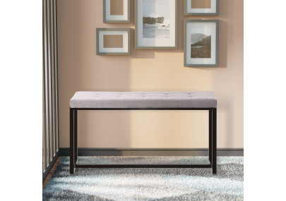 Banquette Barci B, tissu gris