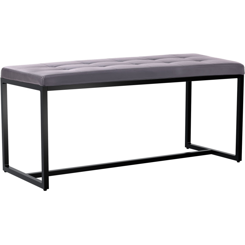 Banquette Barci B, similicuir gris