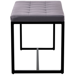 Banquette Barci B, similicuir gris