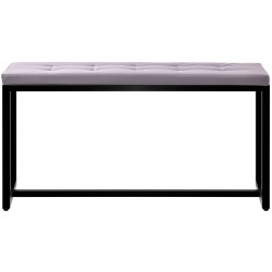 Banquette Barci B, similicuir gris