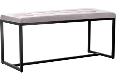 Banquette Barci B, similicuir blanc