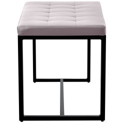 Tabouret de bar Laurel, tissu noir