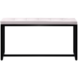 Banquette Barci B, similicuir blanc