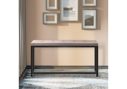 Banquette Barci B, similicuir blanc