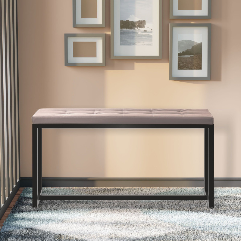 Tabouret de bar Laurel, tissu noir