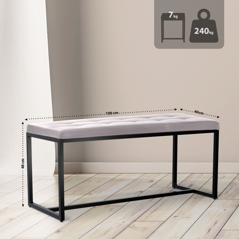 Tabouret de bar Laurel, tissu noir