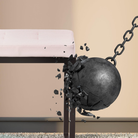 Banquette Barci B, similicuir, cr?me