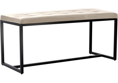 Banquette Barci B, similicuir, crème