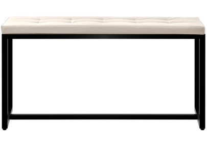 Banquette Barci B, similicuir, crème