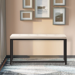 Tabouret de bar Laurel, tissu, noir et cr?me