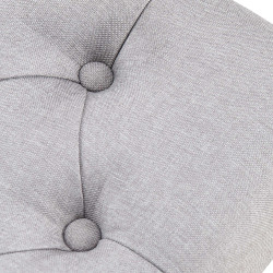 Taburete Pie de Cama Amun Tela & Negro Gris,150 cm