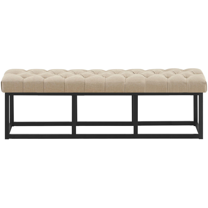 Banc en tissu Amun B150 taupe