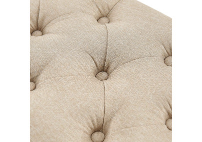 Taburete Pie de Cama Amun Tela & Negro Gris topo,150 cm