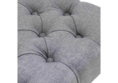 Taburete Pie de Cama Amun Tela & Negro Gris oscuro,120 cm