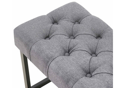 Taburete Pie de Cama Amun Tela & Negro Gris oscuro,120 cm