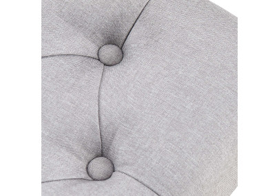 Taburete Pie de Cama Amun Tela & Negro Gris,120 cm