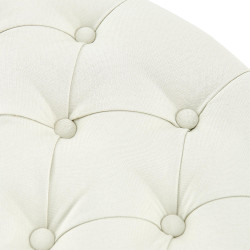 Fauteuil visiteur Cassidy, tissu beige noyer