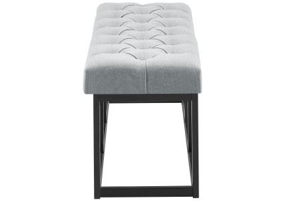 Banc Amun, tissu B100 gris