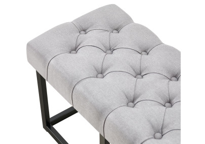 Banc Amun, tissu B100 gris