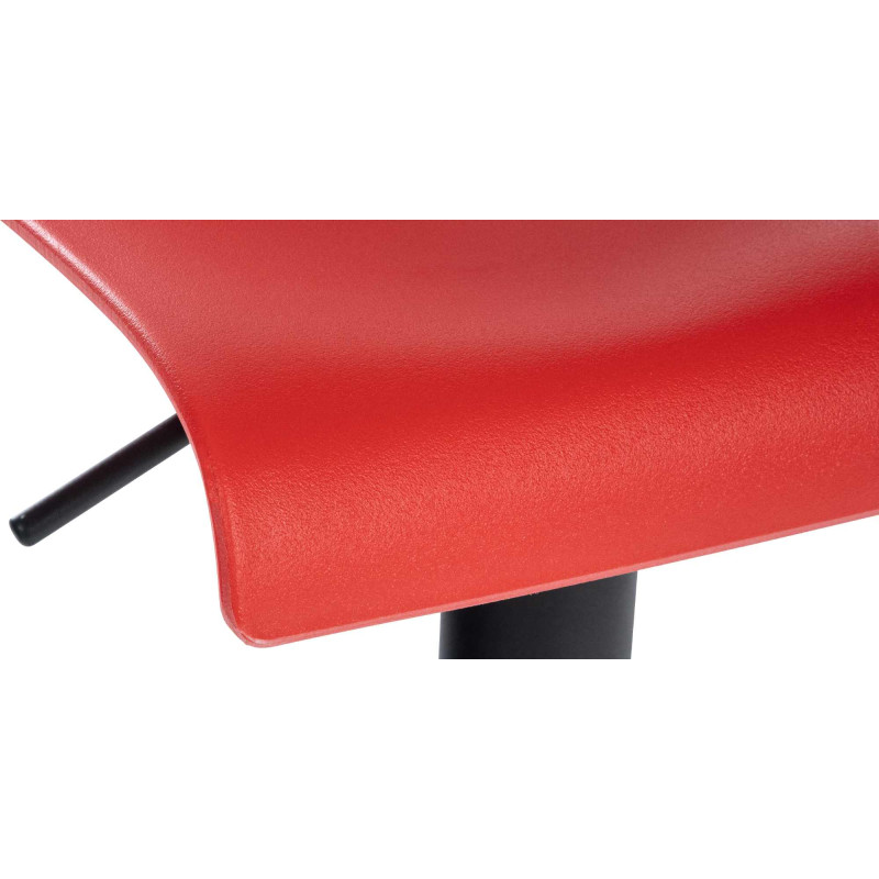 Tabouret de bar en plastique Branford rouge