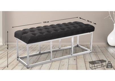 Fauteuil visiteur Cassidy, tissu noyer/noir