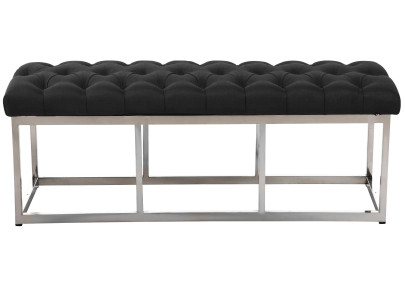 Fauteuil visiteur Cassidy, tissu noyer/noir