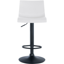 Tabouret de bar en plastique Branford blanc