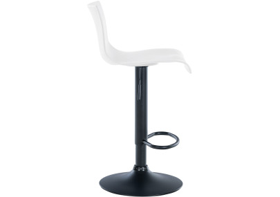 Tabouret de bar Branford, en plastique blanc