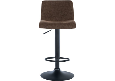 Tabouret de bar Branford en tissu marron