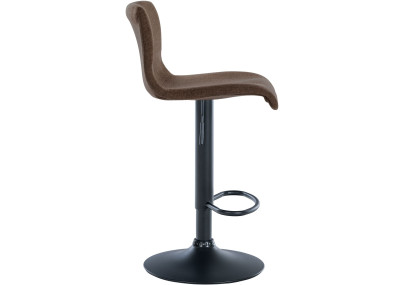Tabouret de bar Branford, tissu marron