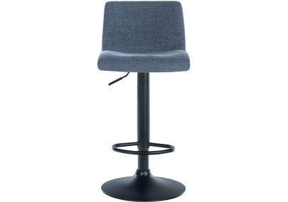 Tabouret de bar Branford, tissu bleu