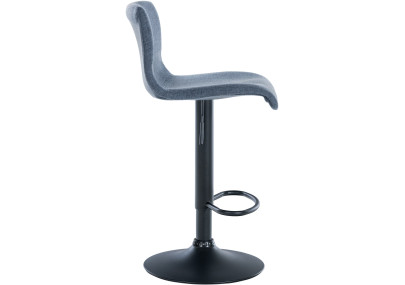 Tabouret de bar Branford en tissu bleu