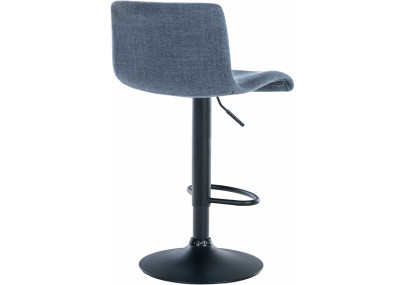 Tabouret de bar Branford, tissu bleu