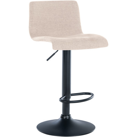 Tabouret de bar Branford tissu crème