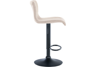 Tabouret de bar Branford tissu crème