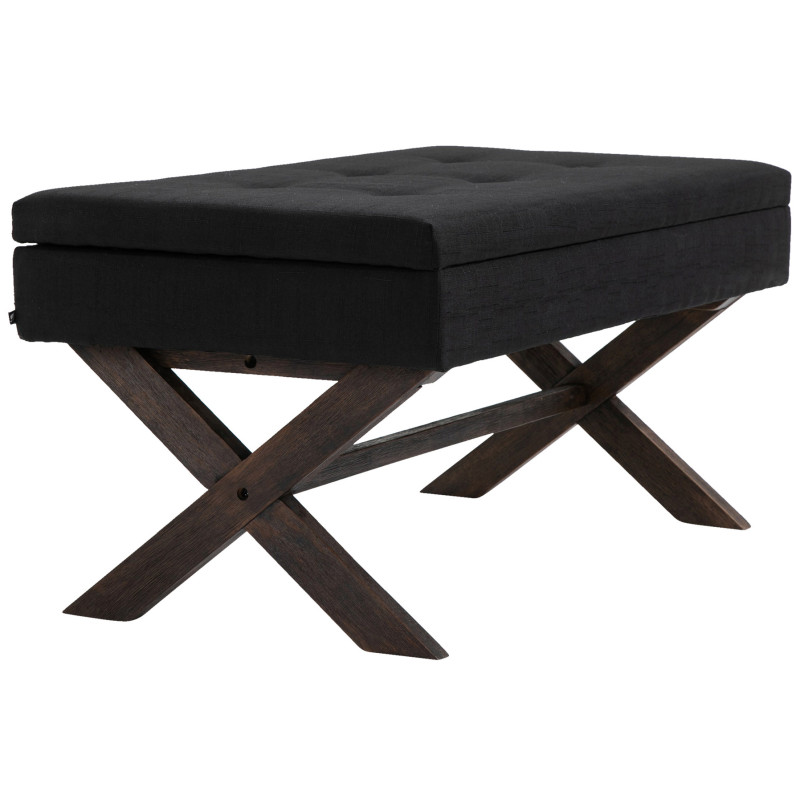 Banquette Namaro, tissu noir antique