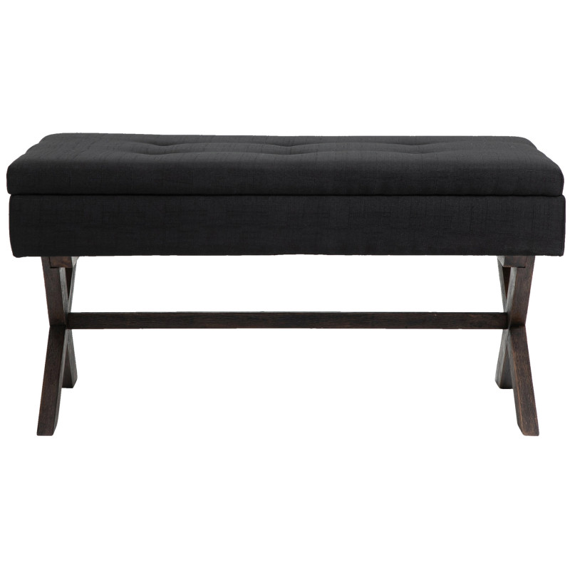 Banquette Namaro, tissu noir antique