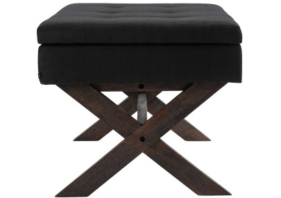 Banquette Namaro, tissu noir antique