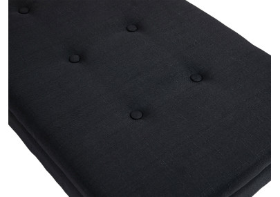 Banquette Namaro, tissu noir antique