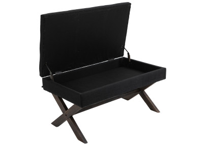 Banquette Namaro, tissu noir antique