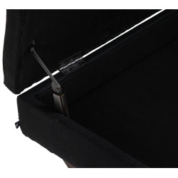 Banquette Namaro, tissu noir antique