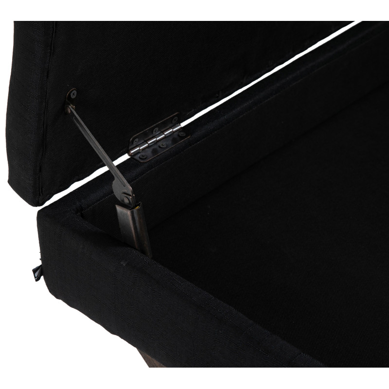 Banquette Namaro, tissu noir antique