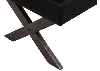 Banquette Namaro, tissu noir antique