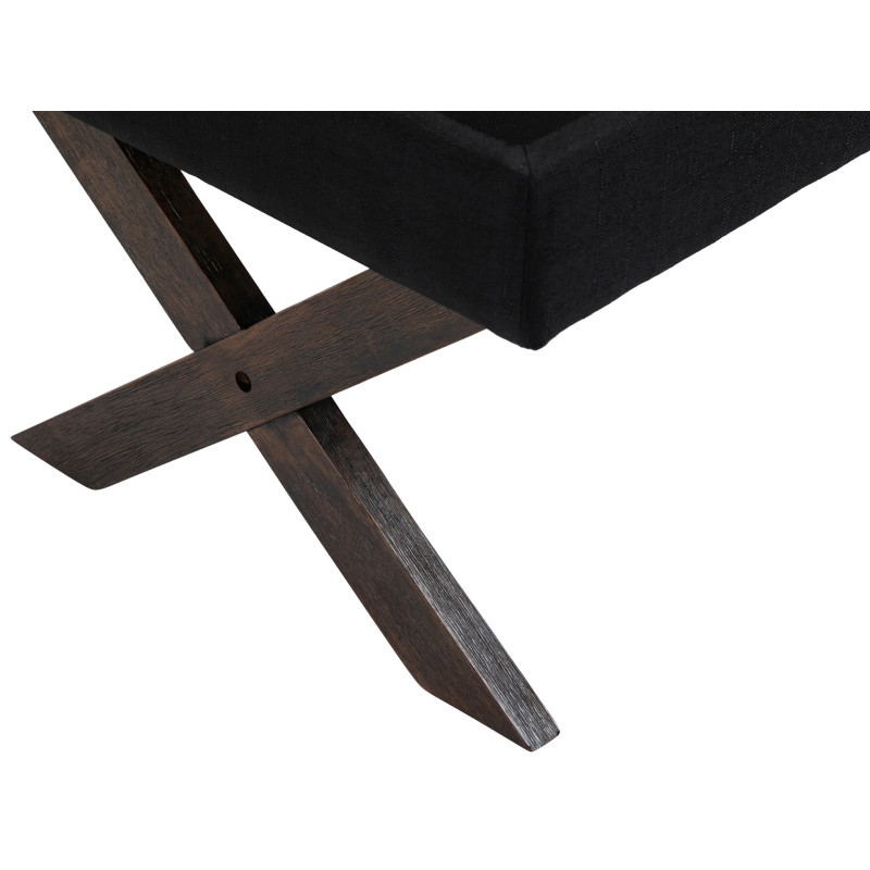 Panca con vano contenitore Namaro In Tessuto nero,antico