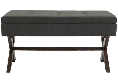 Banquette Namaro, tissu gris fonc? antique