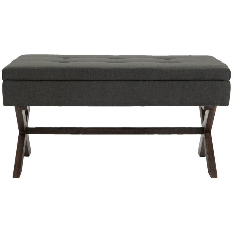 Banquette Namaro, tissu gris foncé antique