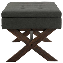 Banquette Namaro, tissu gris fonc? antique