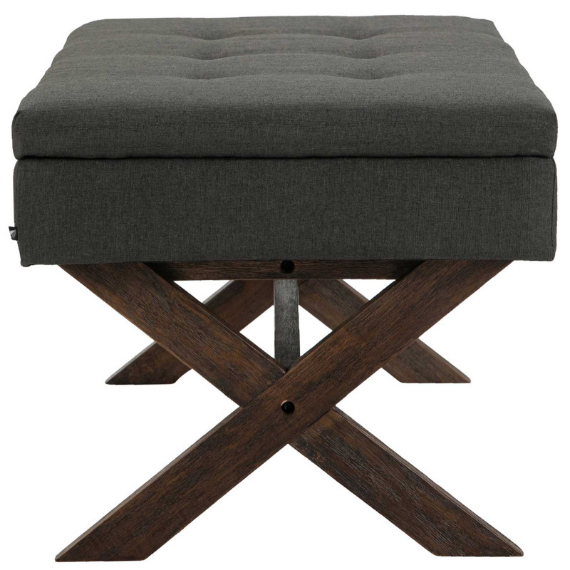 Banquette Namaro, tissu gris fonc? antique